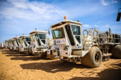 Apache Corp uses seismic trucks in Egypt to high-grade existing prospects and identify new targets.