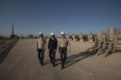 Apache Corp employees at a U.S. operations site.