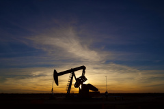 A pump jack at an Apache Corp operations site in the U.S.