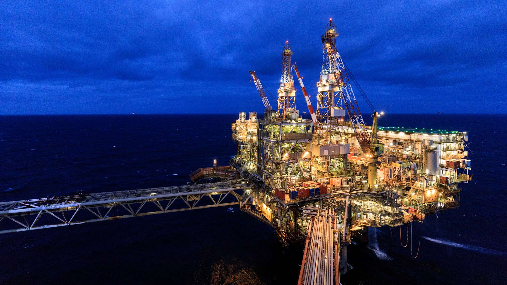 Oil drilling rig in the North Sea